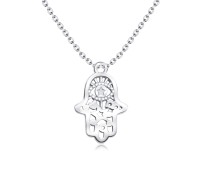 Hamsa Hand Silver Necklaces SPE-4652